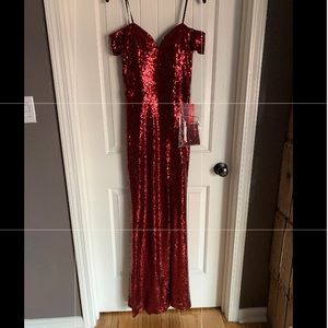 Beautiful Ruby Red Sequin Formal sz 7/8